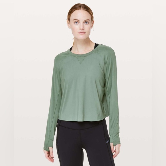 🆕 Lululemon Another Lap Strong Longsleeve - Dark Forest - Picture 9 of 9